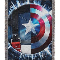 Northwest Captain America Woven Tapestry Throw Blanket. 48”X60”. “STAR AGENT”