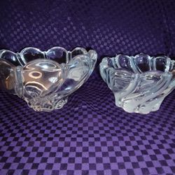 Pair Of Mikasa Crystal Candle Holders 