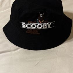 Vintage 90's Cartoon Network Scooby-Doo Black Bucket Hat