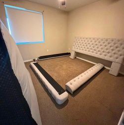 King bed frame and mattress
