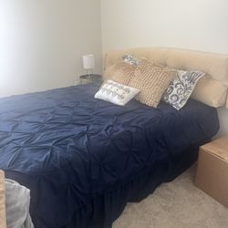 Queen Mattress/Box spring/basic Frame 