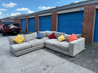 Large gray sectional