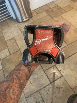 Used TaylorMade spider tour putter with black shaft and super stroke grip