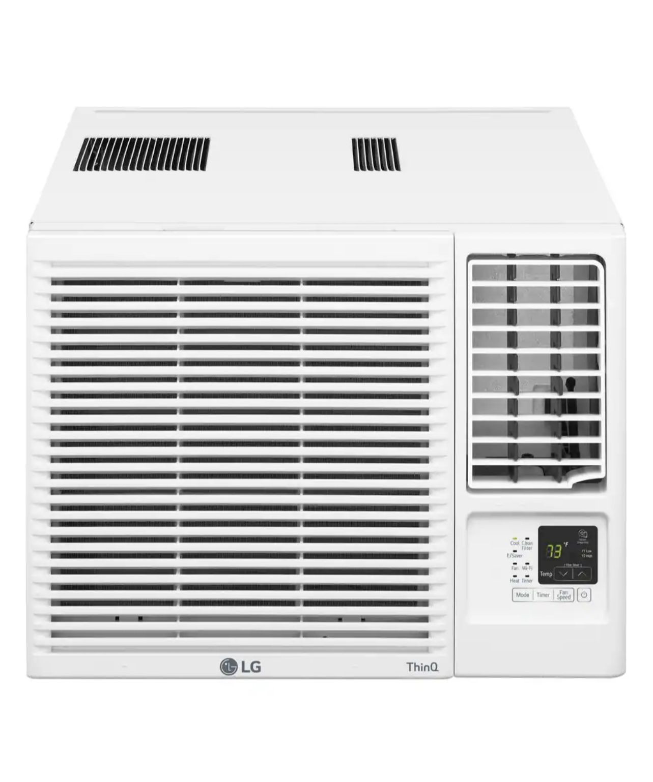 LG 7,500 BTU 115V Window Air Conditioner Cools 320 Sq. Ft. with Heater in White