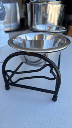 Dog Bowls + Stand