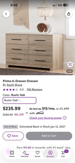Rustic Oak Dresser