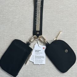 Lululemon black dual pouch wristlet