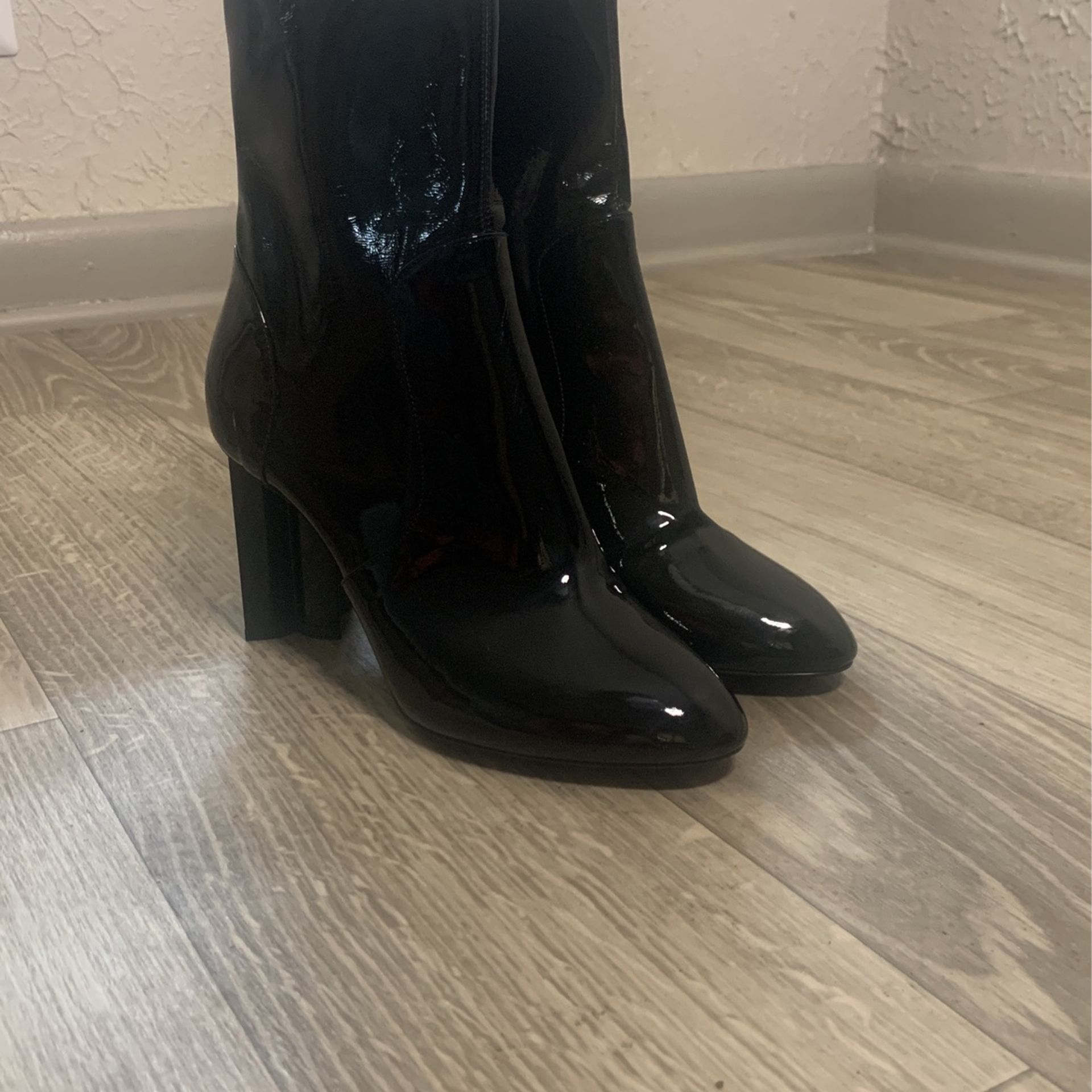 louis vuitton patent leather boots