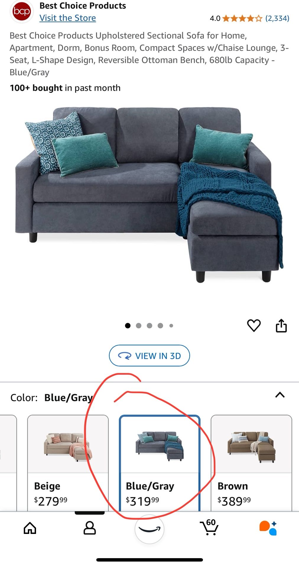 Upholstered Sectional Sofa