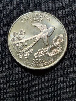 2008 Oklahoma State Quarter US Coin