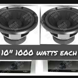 Infinity 10" Subwoofers New 1000 Watts Each 