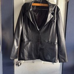 Blk Leather Jacket 