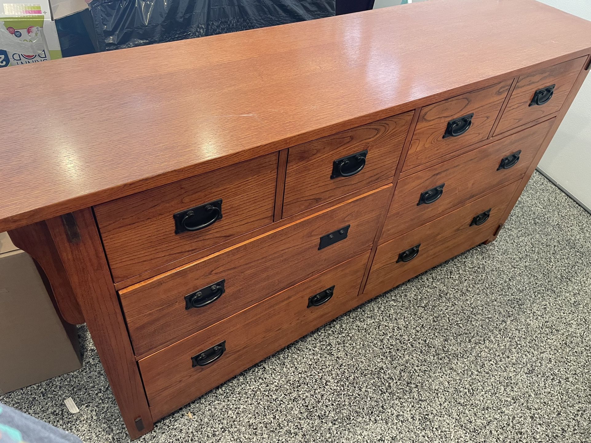 6 Drawer Wooden Chest In Medium Stain