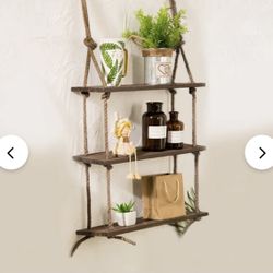 Shelves Wood Hanging Swing 3 Tier