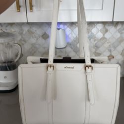White Laptop Bag/ Purse
