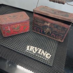 Antique Tobacco Tin Cans 