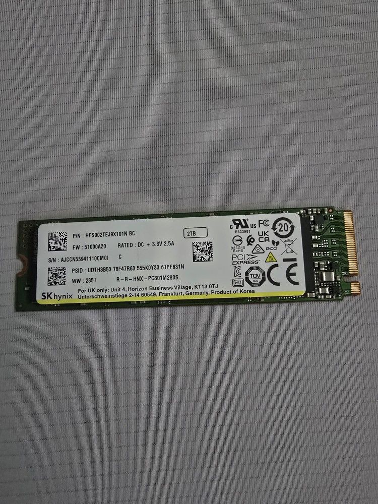 SK Hynix (HFS002TEJ9X101N) Solid State Drive - 2 TB - M.2 2280 - XPWV2