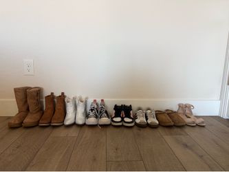 Girls Shoes Lot – Size 2–2.5 – UGG, Converse, Nike, Adidas, Boots & Sandals