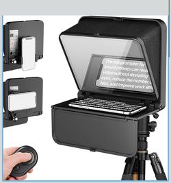 LENSGO TC7S Portable Teleprompter for Phone, One-Second Fold Mini Teleprompte...