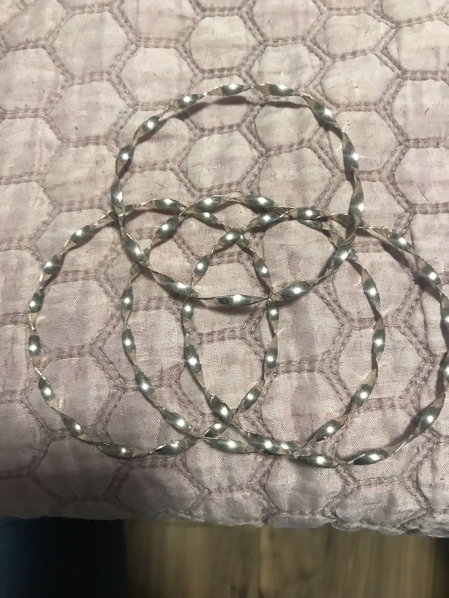 Silver Twisted Bracelets