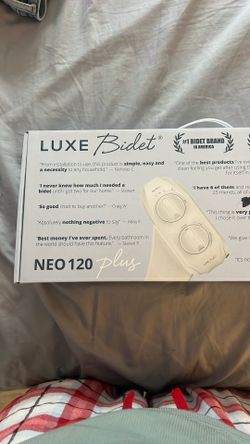 LUXE Bidet NEO 185 Plus - Patented Bidet Attachment for Toilet Seat, Innovative Hinges to Clean, Slide-in Easy Install, Advanced 360° Self-Clean, Dual