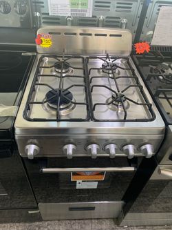 Avanti Stainless Steel 4-Burner Gas Range 20” Great For Compact Units