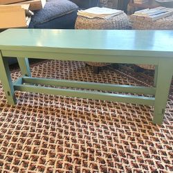 Pottery Barn Bench Porcelain Blue