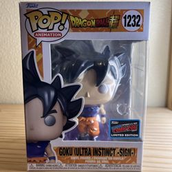 DBZ Goku Ultra Instinct Sign Funko Pop! (NYCC Con Sticker) Exclusive