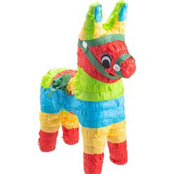 Donkey Burro Pinata - Piñatas for Birthday Fiesta, Cinco de Mayo, Coco Themed Parties for Kids - High Quality Paper - Easy to Fill with Candy and Favo