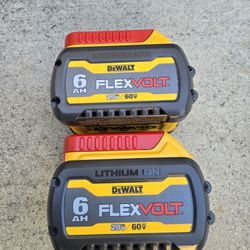 Dewalt 60v Flexvolt Batteries 6.0 Ah Brand New Price For Both 