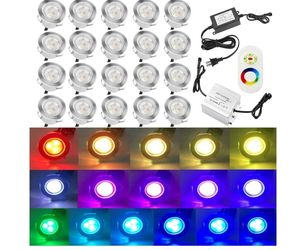 20pcs LED in-ground Lighting multi color