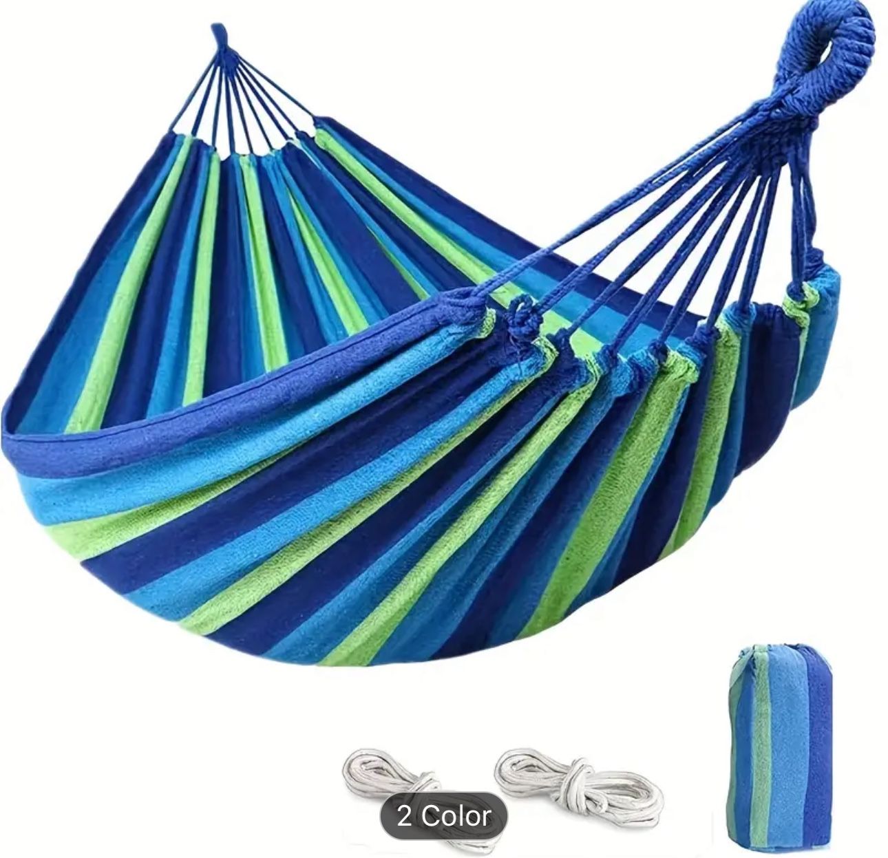 Hammock - Extra-Long 500lbs Capacity with Tree Straps, Portable Travel Bag for Camping, Patio & Backyard - Durable Outdoor/Indoor Use, Holiday