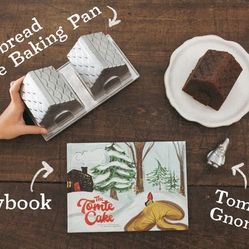 New In Box The Tomte Cake- Book and Cake Mold with Gnome