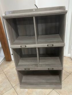 NEWLY Assembled Bloomingville / Sauder Storage Organizer Modern Gray Farmhouse Nursery / Toy / Entry