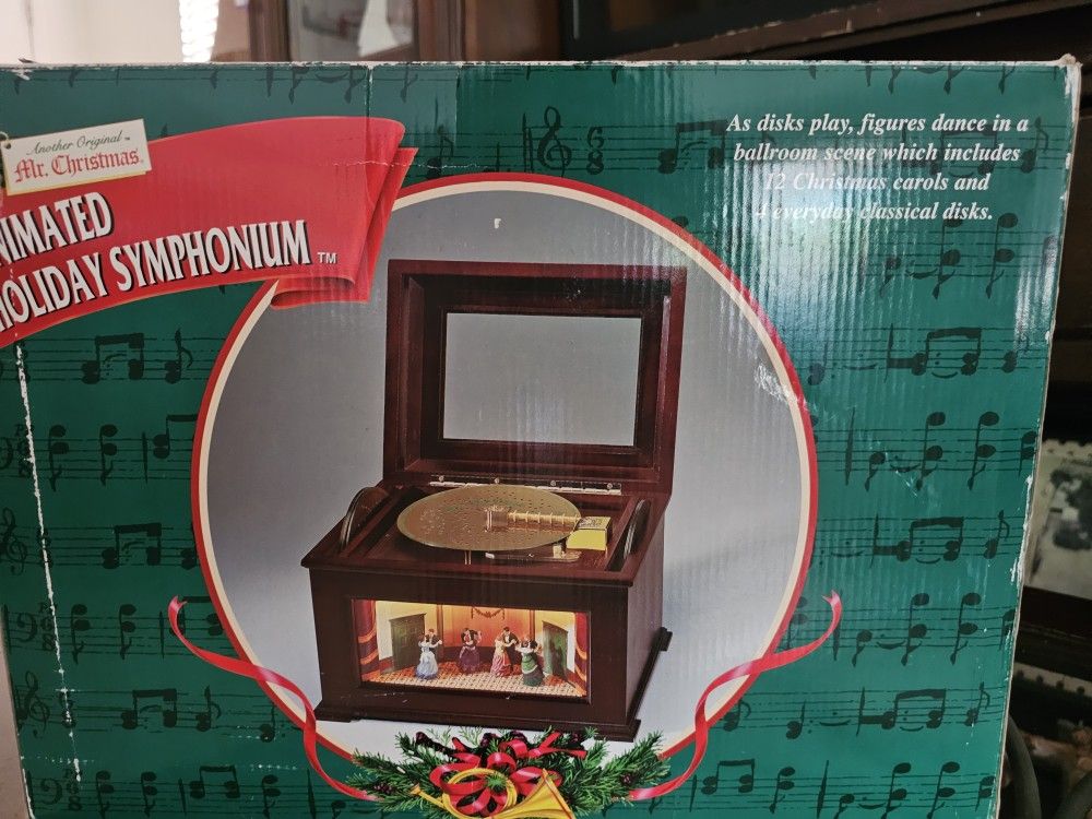 Mr Christmas Holiday Symphonium Music Box with 16 Discs