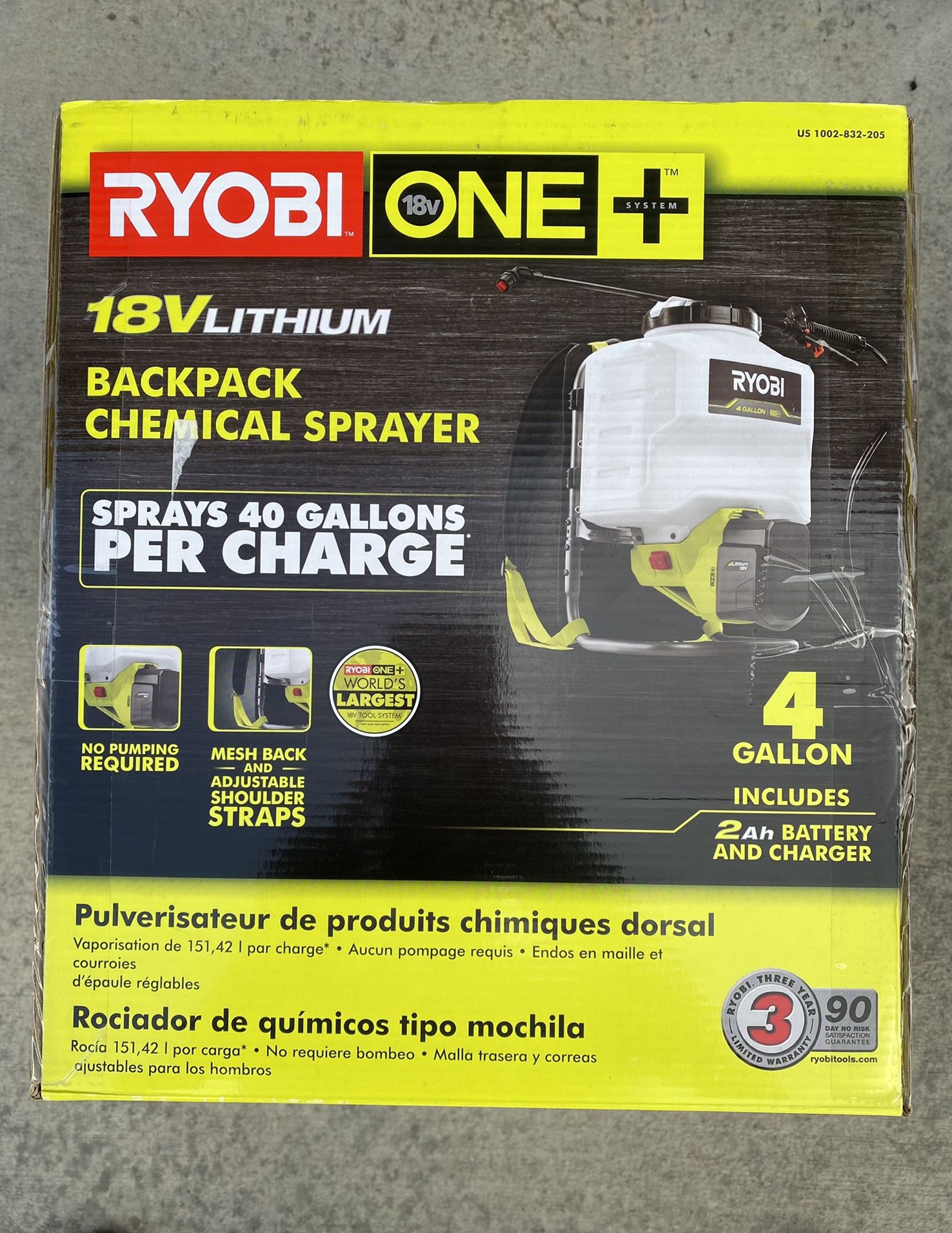 Ryobi 18V One+ Backpack Chemical Sprayer