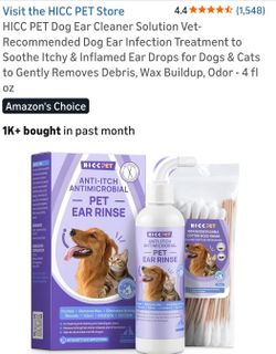 DOG EAR CLEANER & CAT WATERLESS SHAMPOO