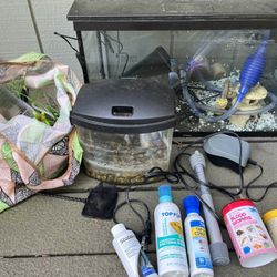 Fish tank,  Heater, Filter and Accessories 