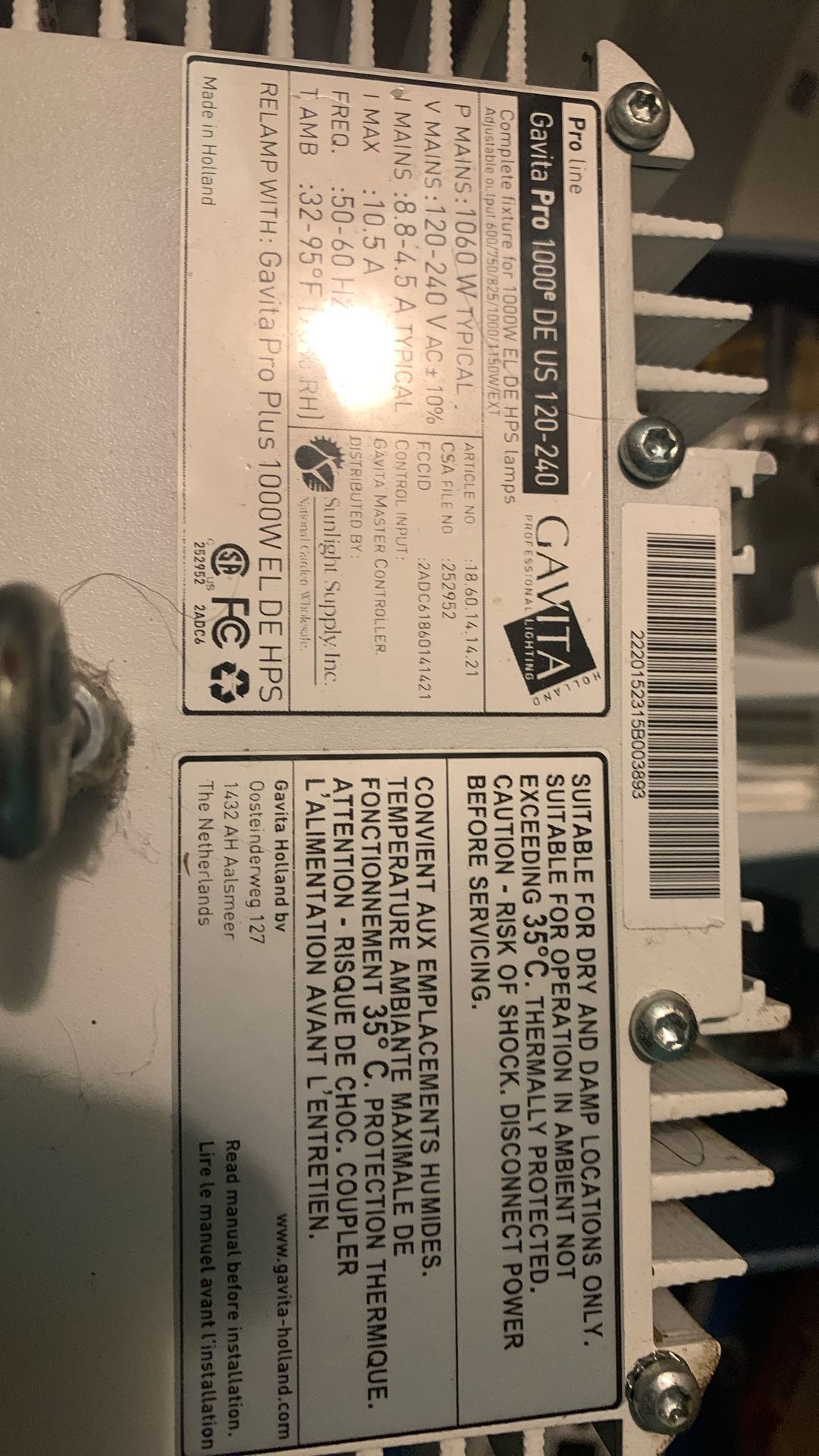 Gravita 1000w Pro
