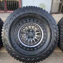 17" LOCK MOJAVE rims w- 35x12.50R17 Hankook Dynapro Tires 