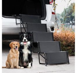 Marudina Dog ramp, 5-Step Dog ramps for Large Dogs with NonSlip Surface, Portable Aluminum Dog Steps