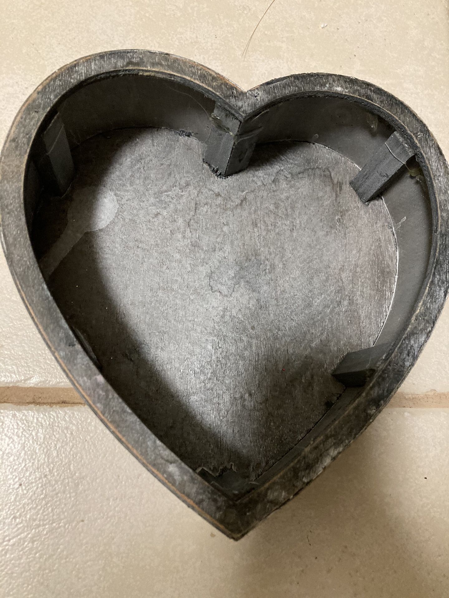 Wooden heart succulent decor