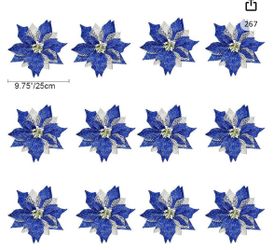 Blue Poinsettias 16 BOXES!!!