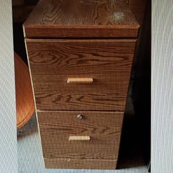 Wooden Two Drawer Filing