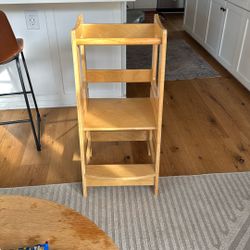 Montessori Kids Kitchen Toddler Tower Step Stool Adjustable 