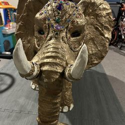Papier-mâché Golden Elephant!