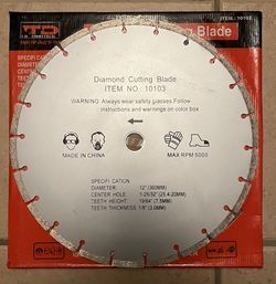 12”  Dry And Wet Diamond Cutting Blade