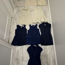 Girls 4/5 School Uniform Dress, Skirt & Short Lot