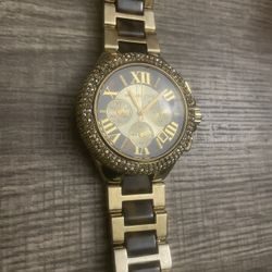 Michael Kors Camille Watch, Model MK 5901, Gold and tortoise shell, 7" bracelet.