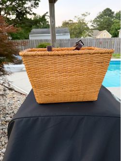 Bamboo bicycle basket